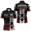 Maxcorners Patriotic Star & Darts Custom Men's Darts Shirt - Black & Red Jersey For Players LM1506