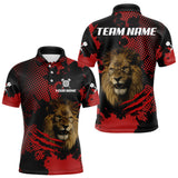 Maxcorners Grunge Lion Dartboard Custom Polo Shirt For Men - Darts Team Jersey TU0807