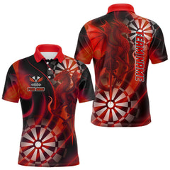 Maxcorners Dragon & Dartboard Custom Darts Polo Shirt For Men - Personalized Name & Team TU0807