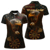 Maxcorners Custom Eagle Grunge Dartboard Polo Dart Shirt For Men US Flag Patriotic Dart Jersey MT0609