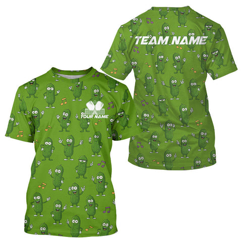 Maxcorners Custom Pickles Funny Pickleball T-Shirt For Men Outfit Green Funny Pickleball Jersey MT1309