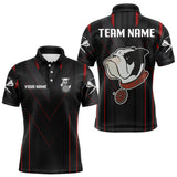 Maxcorners Personalized Bulldog With Darts Necklace Men's Darts Shirt - Custom Name For Player LM2206