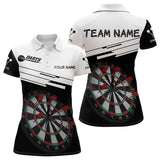Maxcorners Red Dart Arrows & Black Spider Darts Shirt For Men - Custom Dart Player Uniform LM2206