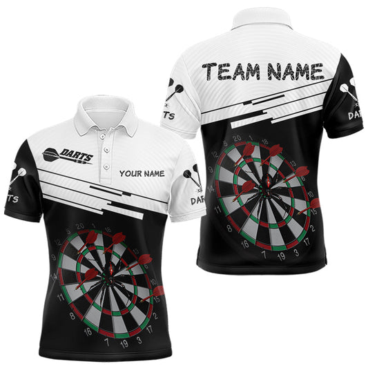 Maxcorners Red Dart Arrows & Black Spider Darts Shirt For Men - Custom Dart Player Uniform LM2206