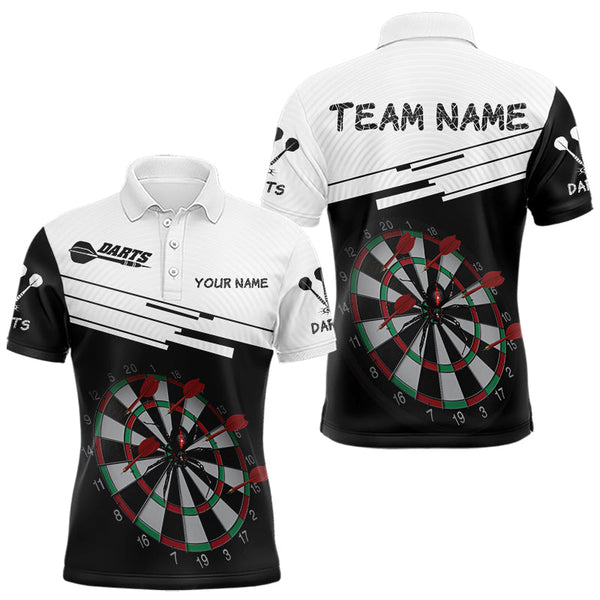Maxcorners Red Dart Arrows & Black Spider Darts Shirt For Men - Custom Dart Player Uniform LM2206