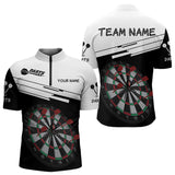 Maxcorners Red Dart Arrows & Black Spider Darts Shirt For Men - Custom Dart Player Uniform LM2206