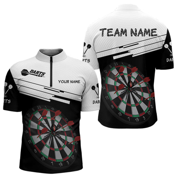 Maxcorners Red Dart Arrows & Black Spider Darts Shirt For Men - Custom Dart Player Uniform LM2206