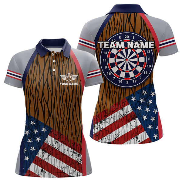 Maxcorners US Flag Dartboard Grunge Patriotic Darts Shirt For Men - Custom Dart Player Jersey LM2206