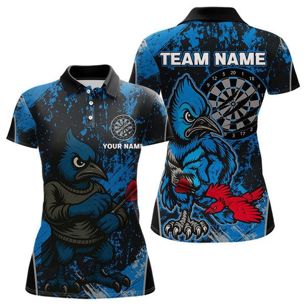 Maxcorners Navy Jay Scratched Dartboard Grunge Darts Shirt For Men - Custom Dart Player Jersey LM2206