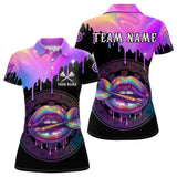 Maxcorners Galaxy Dripping Dart Arrow Men's Darts Polo Shirt - Custom Name For Players  LM1307