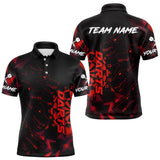 Maxcorners Custom Black And Red Wolf Dartboard Dart Jersey For Men Outfits Dart Team Jerseys LM1109