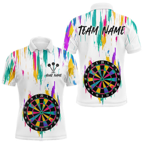 Maxcorners Custom Colorful Grunge Dartboard Darts Jerseys For Men, Darts Team Shirt Personalized LM1708