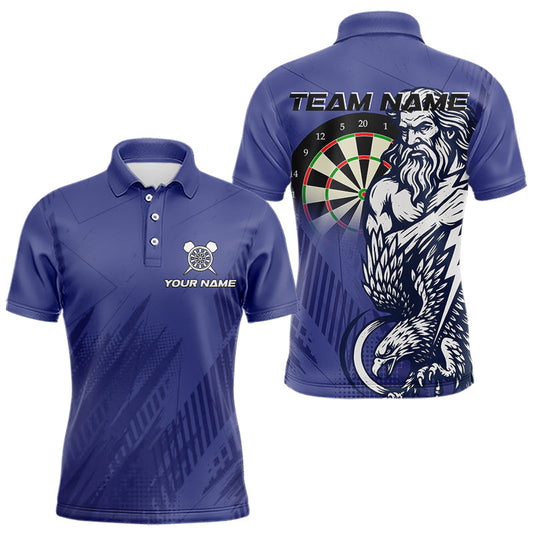 Maxcorners Zeus Power Dartboard Purple Darts Shirt For Men - Custom Name & Team For Players