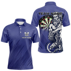 Maxcorners Zeus Power Dartboard Purple Darts Shirt For Men - Custom Name & Team For Players TU2606