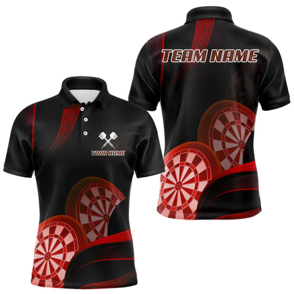 Maxcorners Three Red-Dartboard 3D Tribals Dart Shirt For Men - Custom Name & Team Jersey LM3006