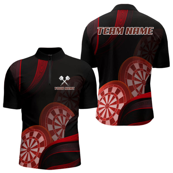 Maxcorners Three Red-Dartboard 3D Tribals Dart Shirt For Men - Custom Name & Team Jersey LM3006