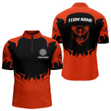 Maxcorners Maroon Phoenix Wings Dart Arrow Darts Shirt For Men - Custom Team & Player Name LM1625