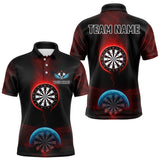 Maxcorners Thunder Dartboards Men's Darts Shirt - Custom Name & Team | Opt1 - Blue Red LM3006