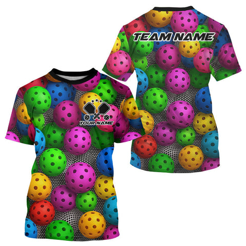 Maxcorners Custom Colorful Pickleball T-Shirt For Men Pickleball Jerseys Personalized Team Shirt LM2608