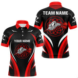 Maxcorners Red Darts Arrow & Dartboard Funny Darts Shirt For Men - Custom Team & Player Name LM1625