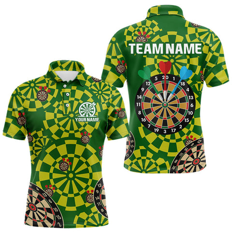 Maxcorners Multi Color Dartboard & Dart Arrows Men's Darts Shirt - Custom Name For Darts Jersey