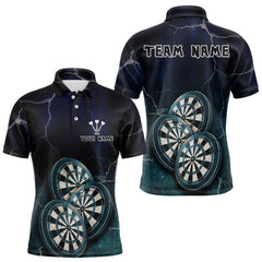Maxxcorners Triple Dartboards Custom Grunge Darts Team Shirt For Men | Opt1 - Blue Turquoise MT0307