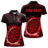 Maxcorners Lightning Smoke Red Dartboard Men's Darts Shirt - Custom Name For Darts Jersey LM1506
