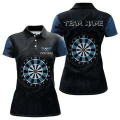 Maxcorners Dark Spiral Web Dartboards Men's Darts Team Shirt - Custom Name For Darts Jersey LM2206