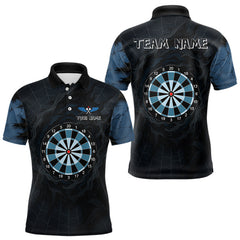 Maxcorners Dark Spiral Web Dartboards Men's Darts Team Shirt - Custom Name For Darts Jersey LM2206