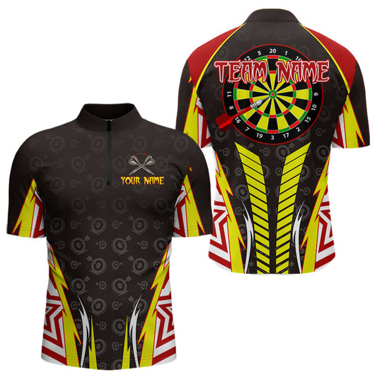 Maxcorners Multicolor Dartboard Darts Shirt For Men - Custom Team & Name For Darts Jersey LM2206