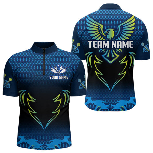 Maxcorners Colorful Phoenix Halftone Pattern Darts Shirt For Men - Custom Team & Player Name LM1625