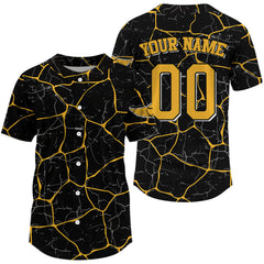 Maxcorners Lightning Baseball Jersey US Flag Theme Custom Name, Number & Logo For Men | Yellow LM2608