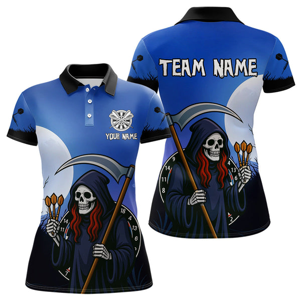 Maxcorners The Reaper Darts Gothic Style Men's Darts Team Shirt - Custom Name For Players LM2206