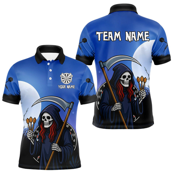 Maxcorners The Reaper Darts Gothic Style Men's Darts Team Shirt - Custom Name For Players LM2206