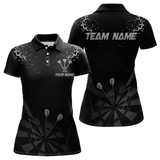 Maxcorners Personalized Dart Shirt For Men With Black Dartboard And Silver Darts Arrows  LM1805