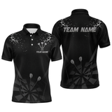 Maxcorners Personalized Dart Shirt For Men With Black Dartboard And Silver Darts Arrows  LM1805