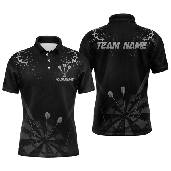 Maxcorners Personalized Dart Shirt For Men With Black Dartboard And Silver Darts Arrows  LM1805