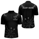 Maxcorners Personalized Dart Shirt For Men With Black Dartboard And Silver Darts Arrows  LM1805