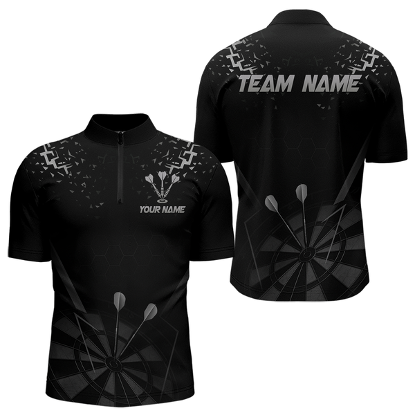 Maxcorners Personalized Dart Shirt For Men With Black Dartboard And Silver Darts Arrows  LM1805