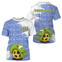 Maxcorners Pickle Plays Pickleball Custom Pickleball T-Shirt For Men, Pickleball Gift | Blue LM1708