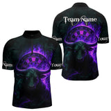 Maxcorners Purple Flaming Dartboard & Bull Darts Shirt For Men - Custom Name & Team Jersey LM3006