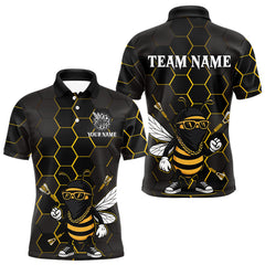 Maxcorners Bee Human And Dart Arrows Funny Darts Shirt For Men - Custom Name & Team Jersey TU0107