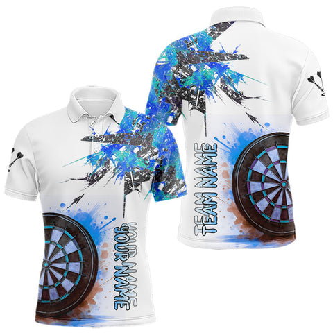 Maxcorners Splashed Dartboard Darts Polo Shirt For Men Custom Colorful Darts Jerseys, Darts Team TU0408