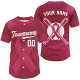 Maxcorners Custom Pink Ribbon Baseball Jerseys For Men Breast Cancer Awareness Baseball Shirt LM1109