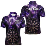 Maxcorners Men's Dart Polo & 1/4-Zip Shirt Custom Fantasy Eagle, Dart Team Jerseys | Purple TU1108