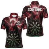 Maxcorners Men's Dart Polo & 1/4-Zip Shirt Custom Fantasy Eagle, Dart Team Jerseys | Red TU1108