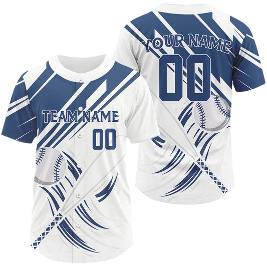 Maxcorners Custom Baseball Jersey For Men Personalized Blue Baseball, Baseball Shirt For Newborn LM2608