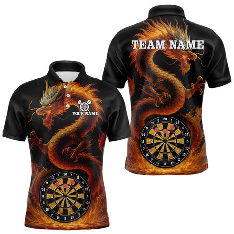 Maxcorners Custom Funny Dragon Darts Shirt For Men Personalized Darts Jerseys, Darts Team Shirt MT2108