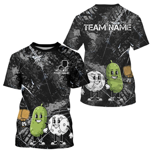 Maxcorners Custom Pickle And Ball Funny Pickleball Ball T-Shirt For Men Outfits Pickleball Jerseys LM1501