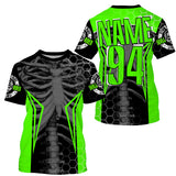 Personalized Racing Jersey UPF30+, Cool Bone Motorcycle Motocross Off-Road Riders Racewear